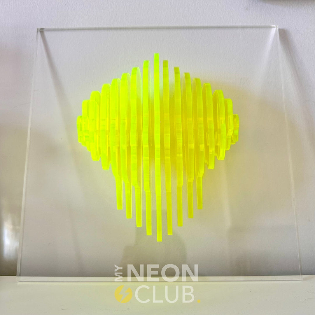 Neon Acrylic Sculpture - Human silhouette art piece