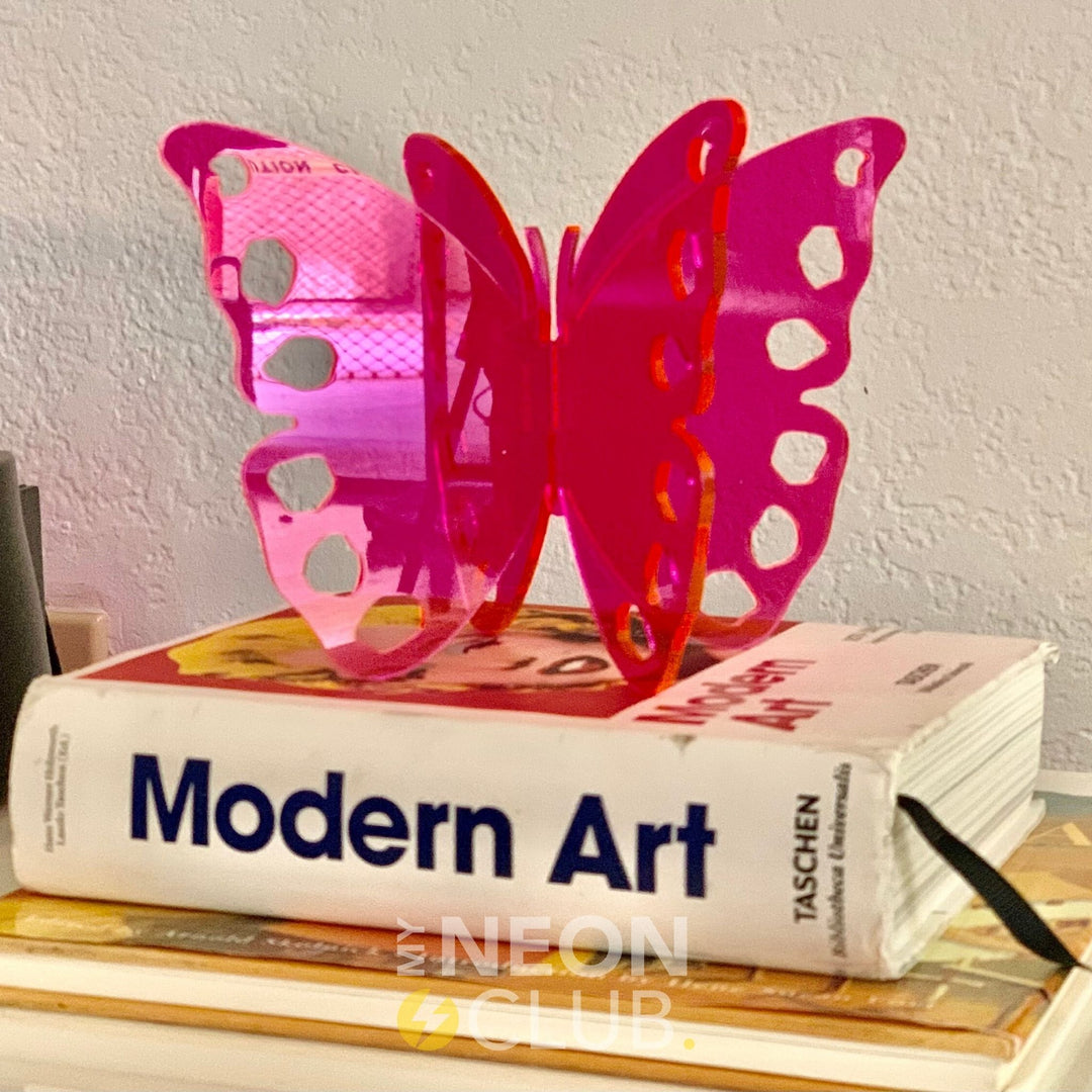 Neon Acrylic Sculpture - Butterfly