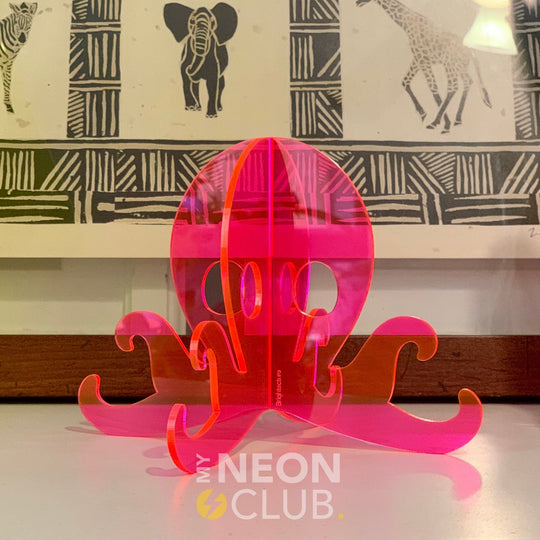 Sculpture en Acrylique Néon - Octopus