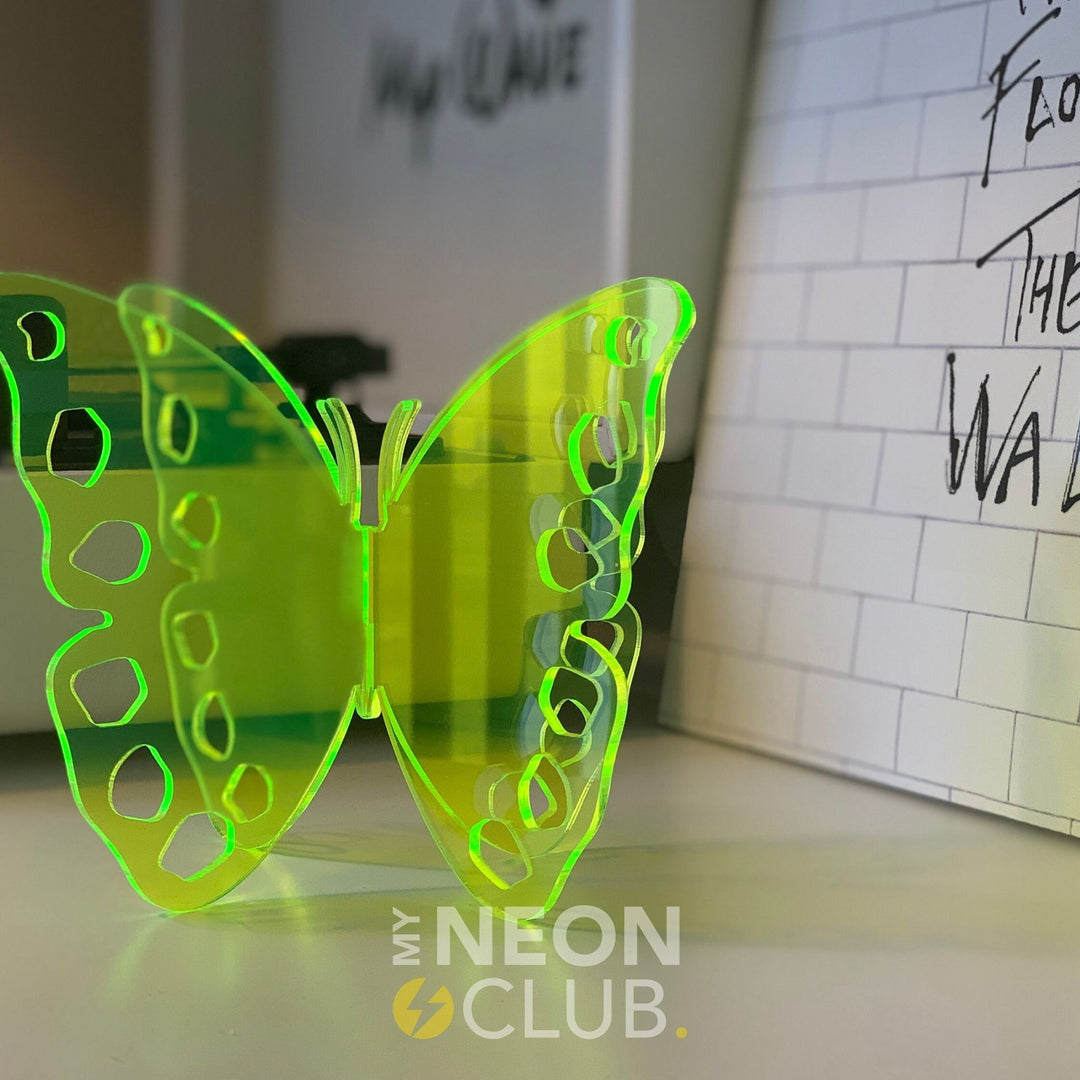 Neon Acrylic Sculpture - Butterfly
