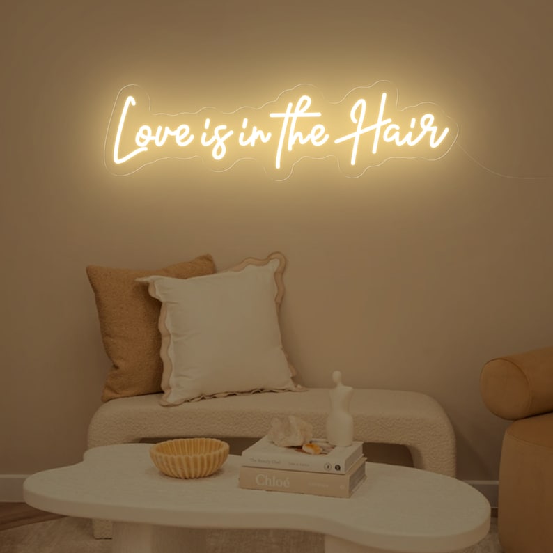 Hair salon decor, Beauty salon signage, Hair stylist gift, Romantic neon sign, Vibrant neon light, Stylish decor, Ambient lighting, Salon ambiance, Hair love, Neon wall art, Glow sign, Illuminated sign, Haircare neon sign