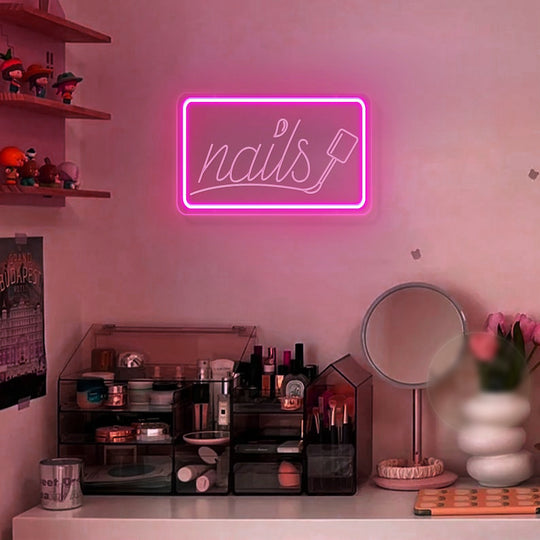 Nail Led neon sign, Nail salon decor, LED neon sign, Manicure vibes, Nail art enthusiast, Vibrant lighting, Nail care ambiance, Stylish nail salon, Illuminated sign, Chic nail studio, Trendy LED neon sign, Salon atmosphere, Nail technician pride, Nail appointment excitement, Beauty shop decor