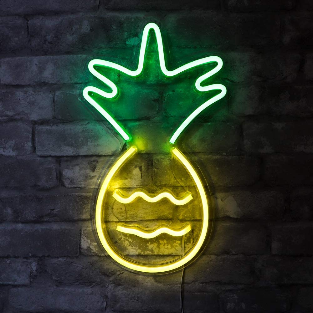 Lampada Neon LED a Forma di Ananas