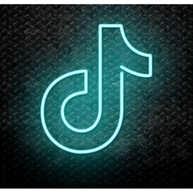 Tiktok logo shop neon light